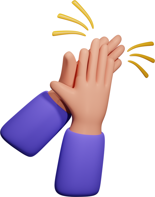 Applause hand gesture 3d illustration